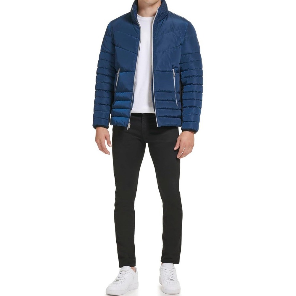 NWT Kenneth Cole Men's Puffer Jacket - Color Reflective Marine - Size XXL